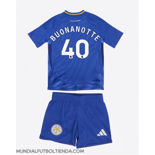 Camiseta Leicester City Facundo Buonanotte #40 Primera Equipación Replica 2024-25 para niños mangas cortas (+ Pantalones cortos)